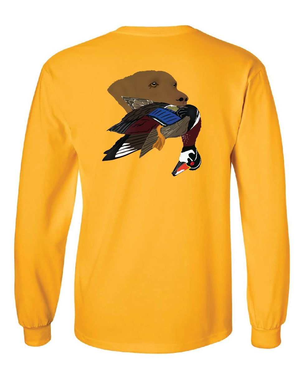 Chesapeake Bay Retriever with Wood Duck Long Sleeve T-Shirt