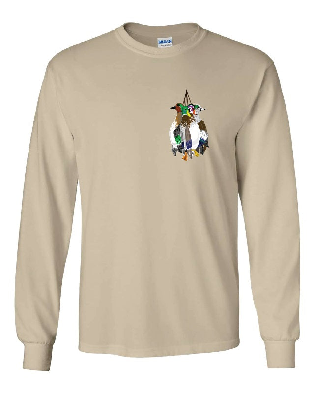 Chesapeake Bay Retriever with Mallard Duck Long Sleeve T-Shirt