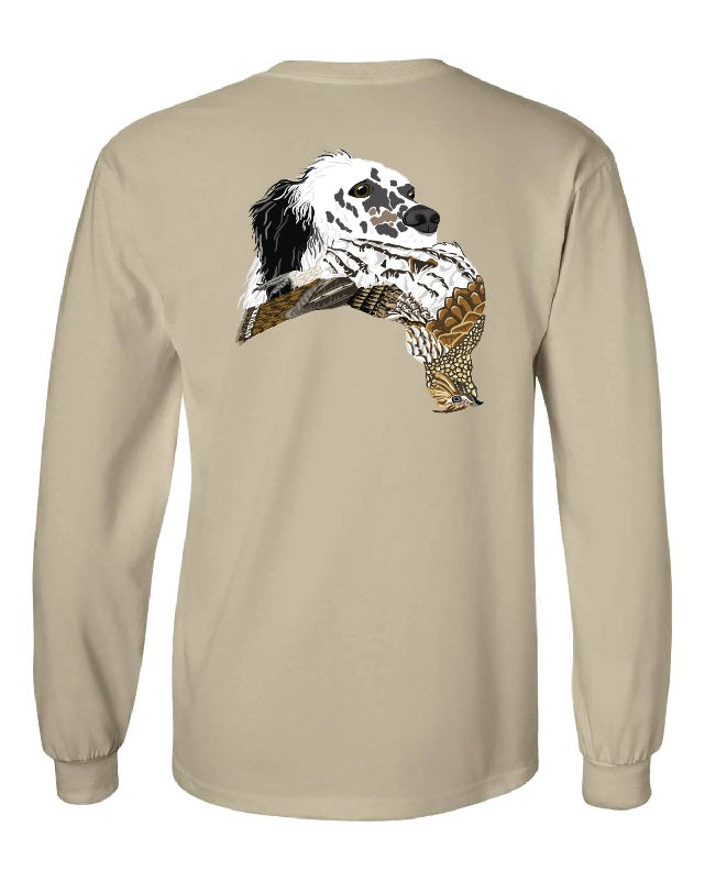 English Setter with Grouse Long Sleeve T-Shirt