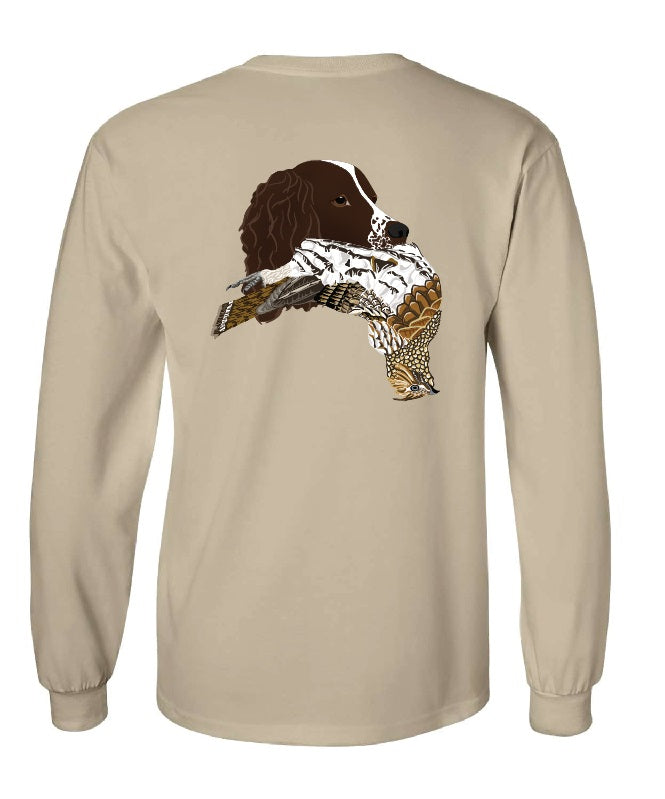 Springer Spaniel with Grouse Long Sleeve T-Shirt
