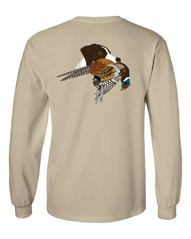 German Shorthaired Pointer with Pheasant Long Sleeve T-Shirt