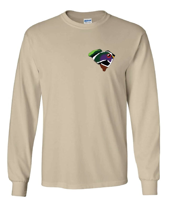 Chesapeake Bay Retriever with Wood Duck Long Sleeve T-Shirt
