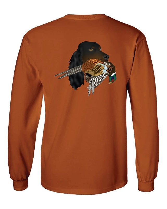 Gordon Setter with Pheasant Long Sleeve T-Shirt