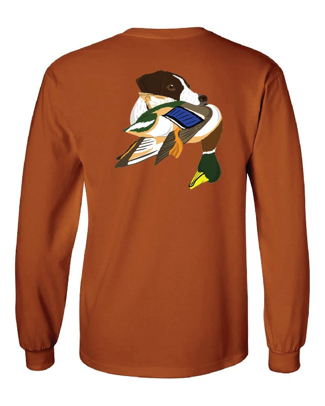 German Shorthaired Pointer with Mallard Duck Long Sleeve T-Shirt