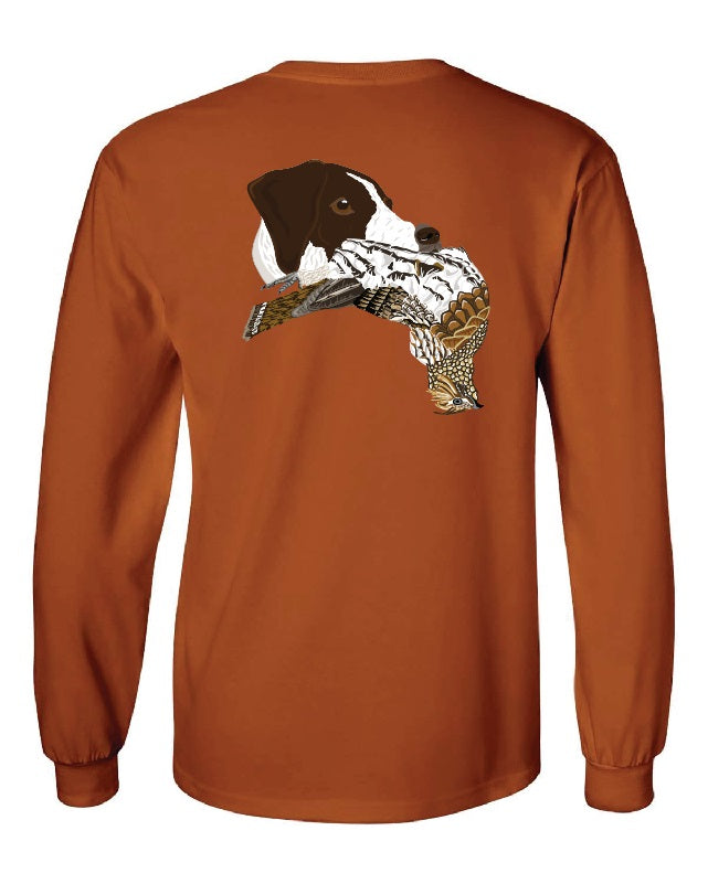 German Shorthaired Pointer with Grouse Long Sleeve T-Shirt