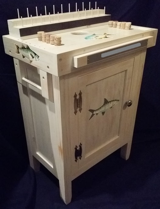 The Dix Portable Fly-Tying Table - Inside Shelves