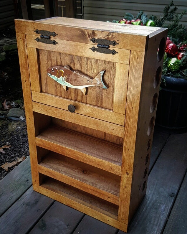 Kinniconnick Fly Rod & Reel Cabinet - Saltwater