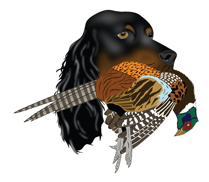 Gordon Setter with Pheasant Long Sleeve T-Shirt