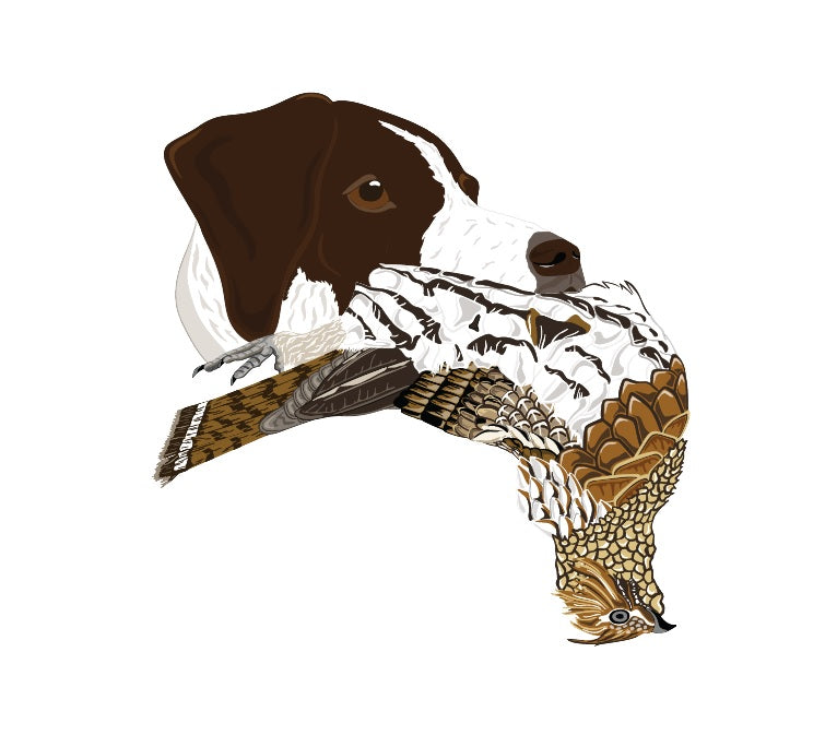 German Shorthaired Pointer with Grouse Long Sleeve T-Shirt