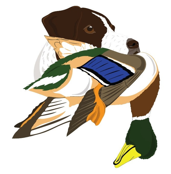 German Shorthaired Pointer with Mallard Duck Long Sleeve T-Shirt