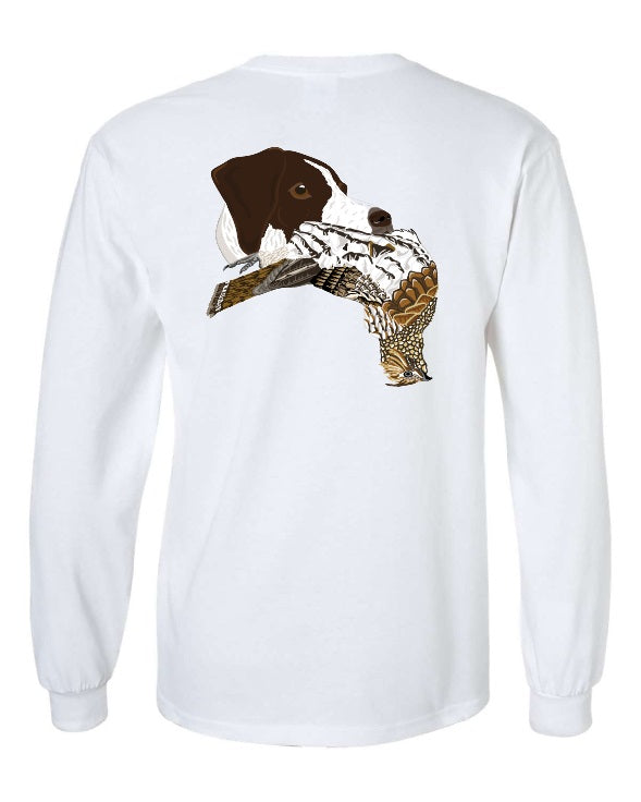 German Shorthaired Pointer with Grouse Long Sleeve T-Shirt