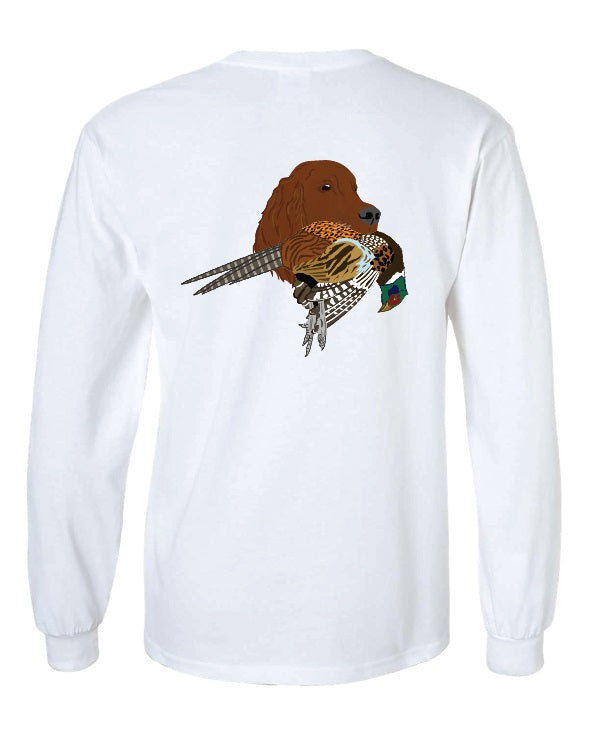 Irish Setter with Pheasant Long Sleeve T-Shirt