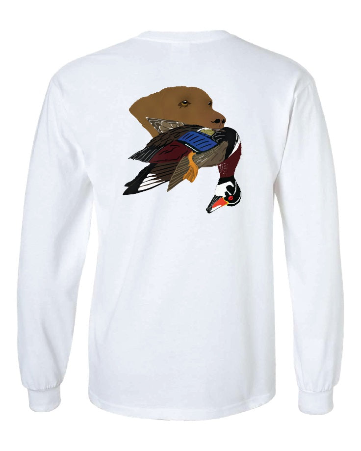 Chesapeake Bay Retriever with Wood Duck Long Sleeve T-Shirt