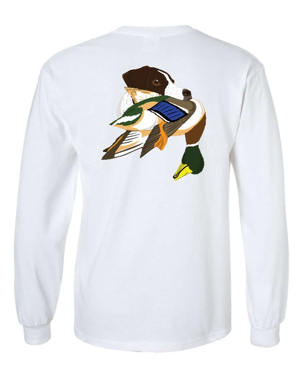 German Shorthaired Pointer with Mallard Duck Long Sleeve T-Shirt