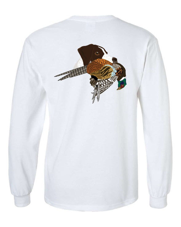 German Shorthaired Pointer with Pheasant Long Sleeve T-Shirt