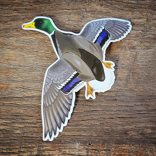 Flying Mallard Duck Sticker