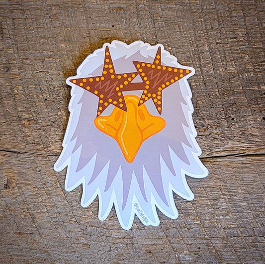 JustK8Designs Star-Eyed Eagle Sticker