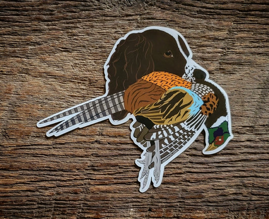 Springer Spaniel with Pheasant Sticker