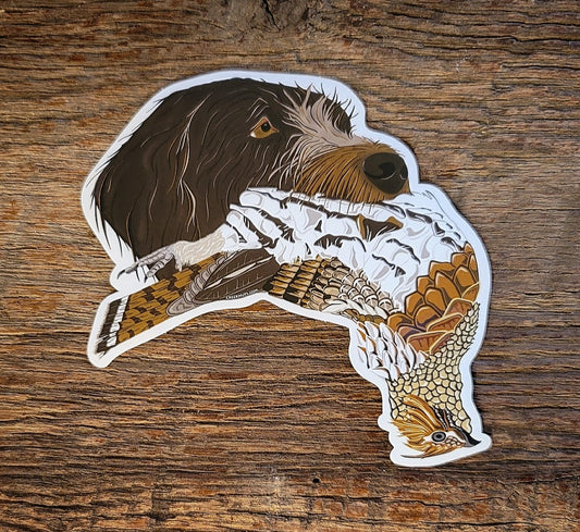 Griffon with Grouse Sticker