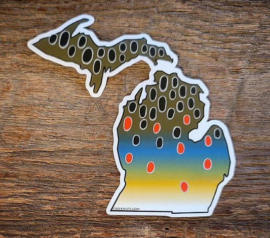 Michigan Brown Trout Sticker