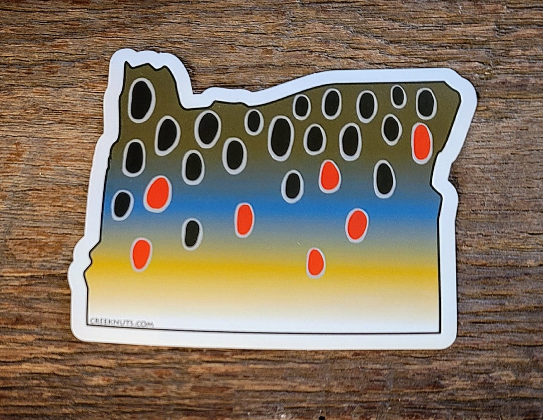 Oregon Brown Trout Sticker