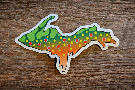 Upper Peninsula Brook Trout Sticker