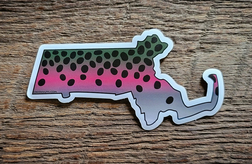Massachusetts Rainbow Trout Sticker