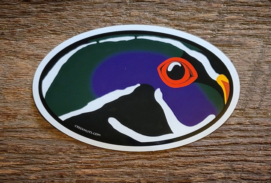 Wood Duck Oval Skin Sticker