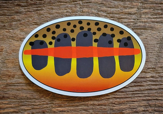 Golden Trout Oval Skin Sticker