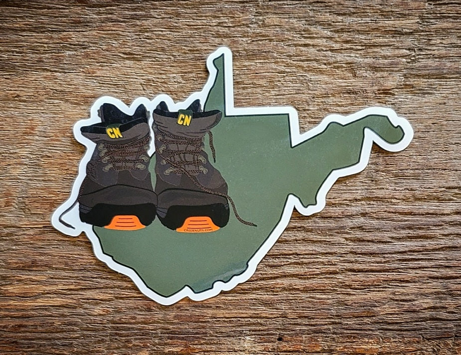 West Virginia Hiking Boots Sticker