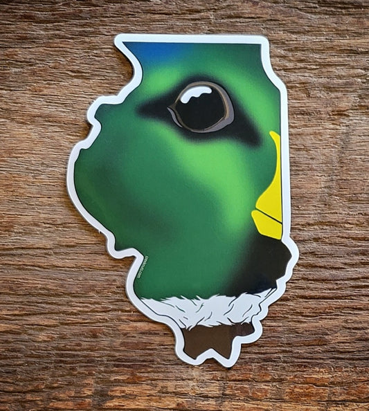 Illinois Mallard Duck Sticker