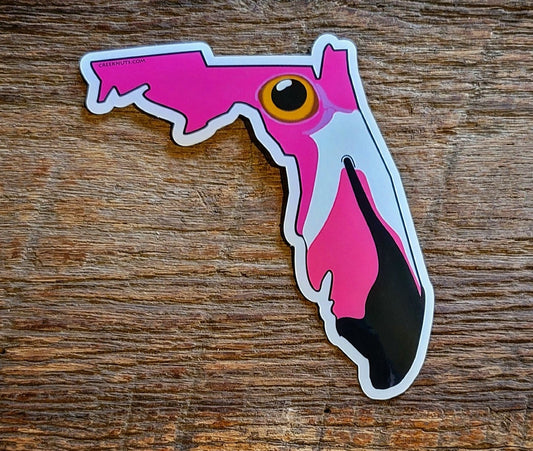 Florida Pink Flamingo Sticker