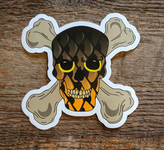 Carp Skull & Crossbones Sticker