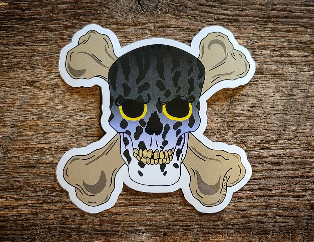 Musky Skull & Crossbones Sticker