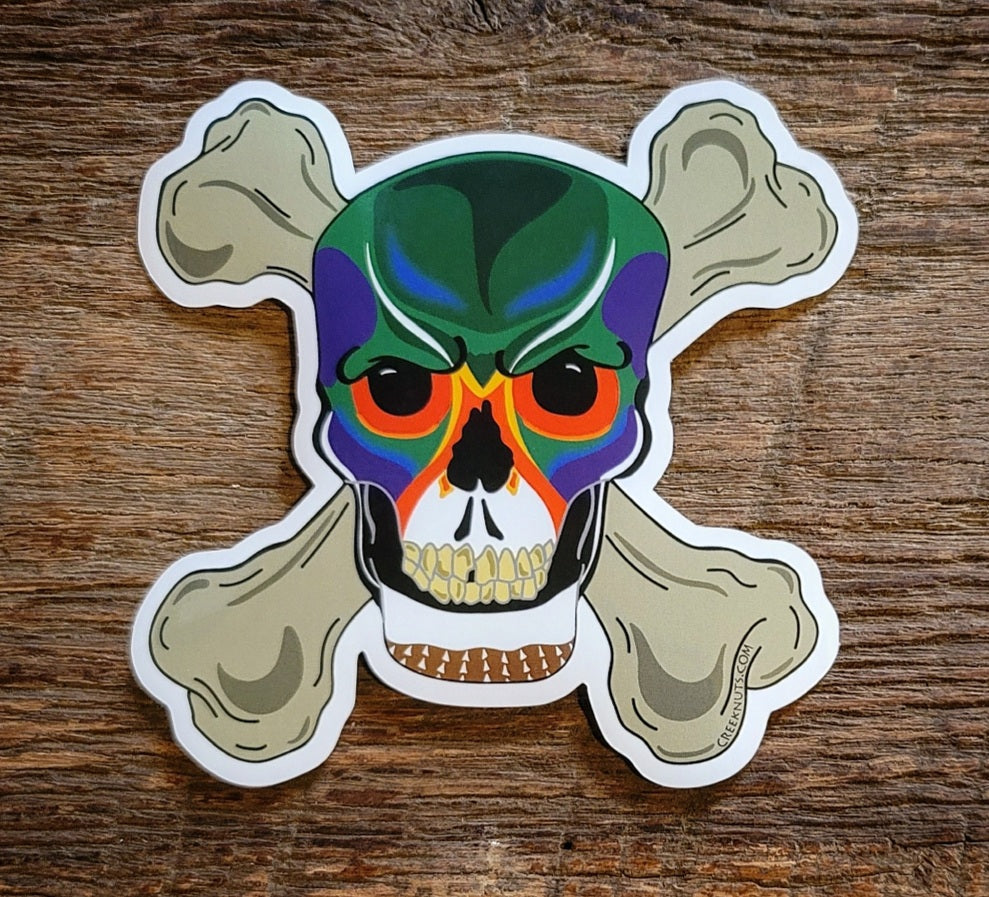 Wood Duck Skull & Crossbones Sticker