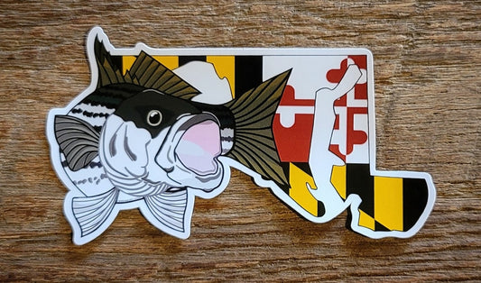 Maryland Flag Striper Sticker