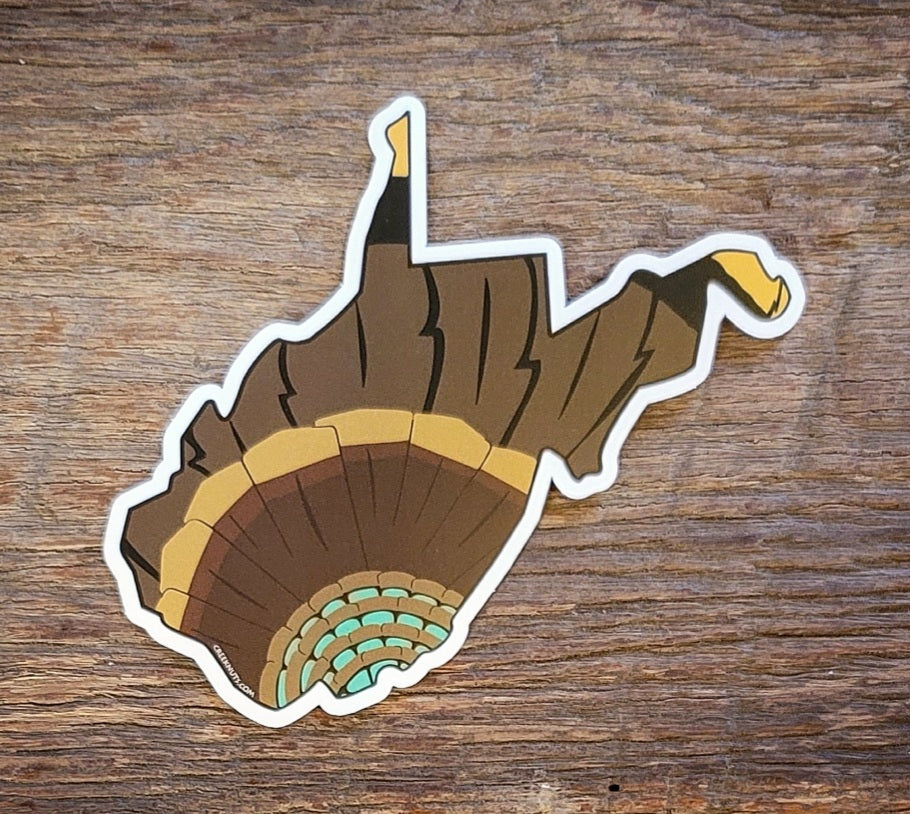 West Virginia Turkey Sticker