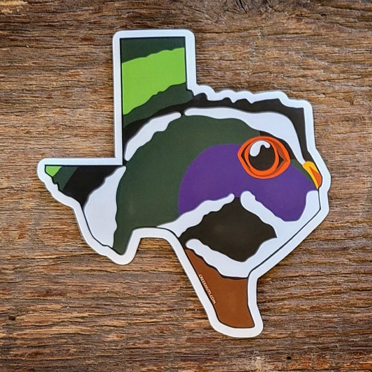 Texas Wood Duck Sticker