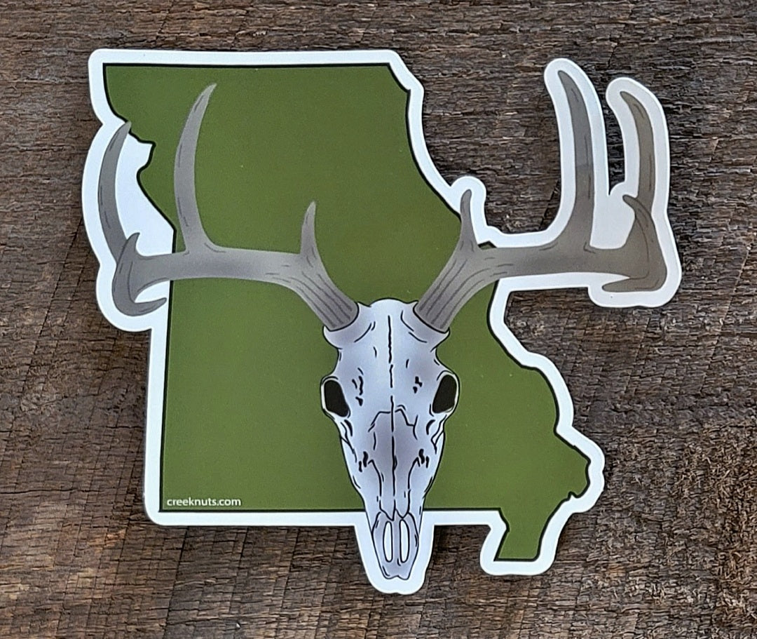 Missouri Whitetail Buck Euro Mount Sticker