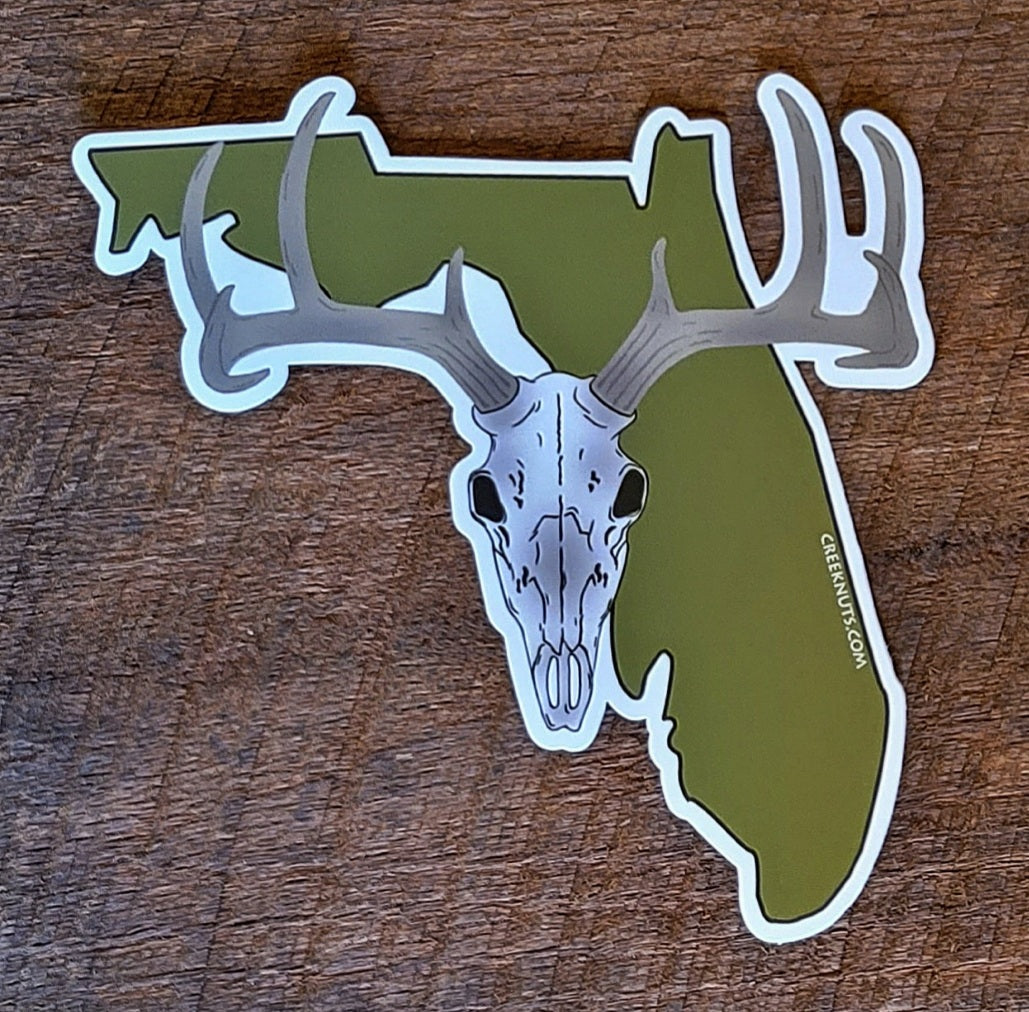 Florida Whitetail Buck Euro Mount Sticker