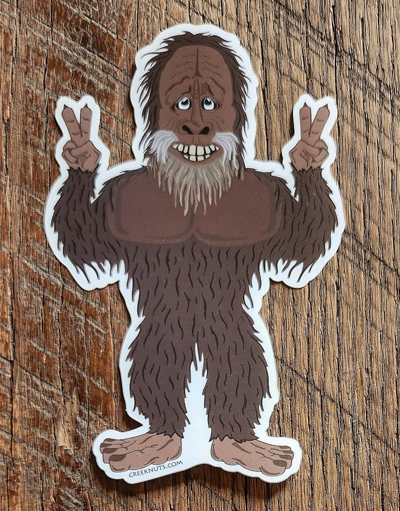 Bigfoot Peace Sticker