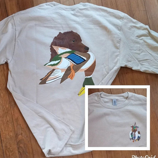 Boykin Spaniel with Mallard Duck Long Sleeve T-Shirt