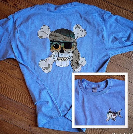 Tarpon Skull & Crossbones Long Sleeve T-Shirt