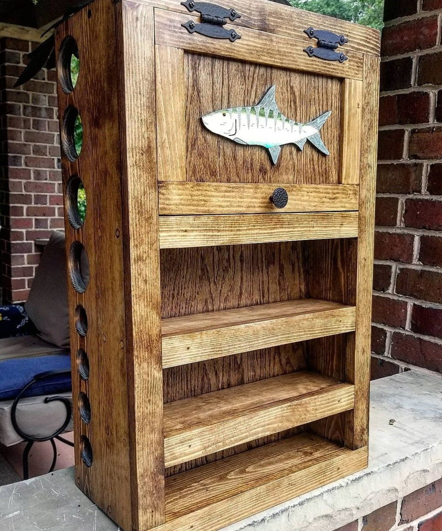 Kinniconnick Fly Rod & Reel Cabinet - Saltwater