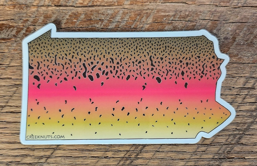 Pennsylvania Rainbow Trout Skin Sticker