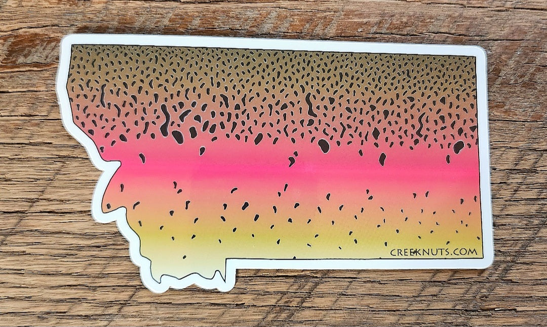 Montana Rainbow Trout Skin Sticker