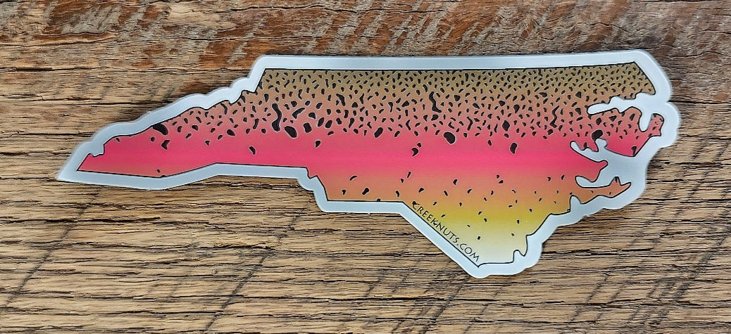 North Carolina Rainbow Trout Skin Sticker