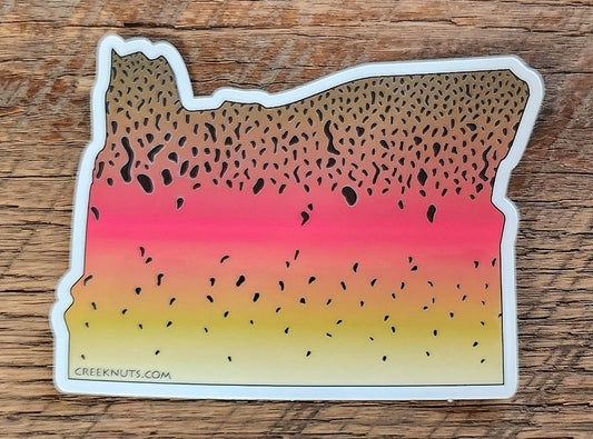 Oregon Rainbow Trout Skin Sticker