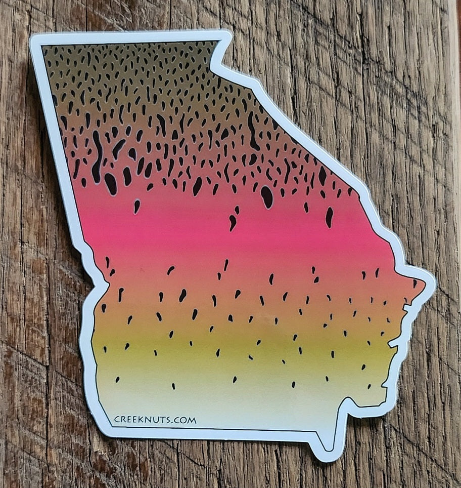 Georgia Rainbow Trout Skin Sticker