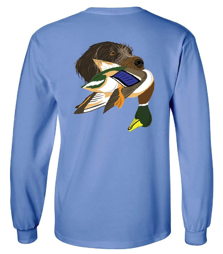 Griffon with Mallard Duck Long Sleeve T-Shirt